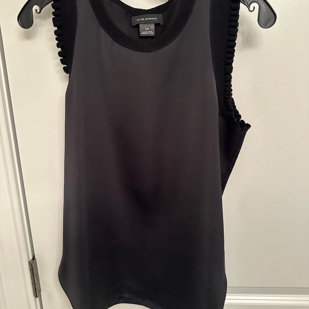 Club Monaco Elegant Black Tank Top